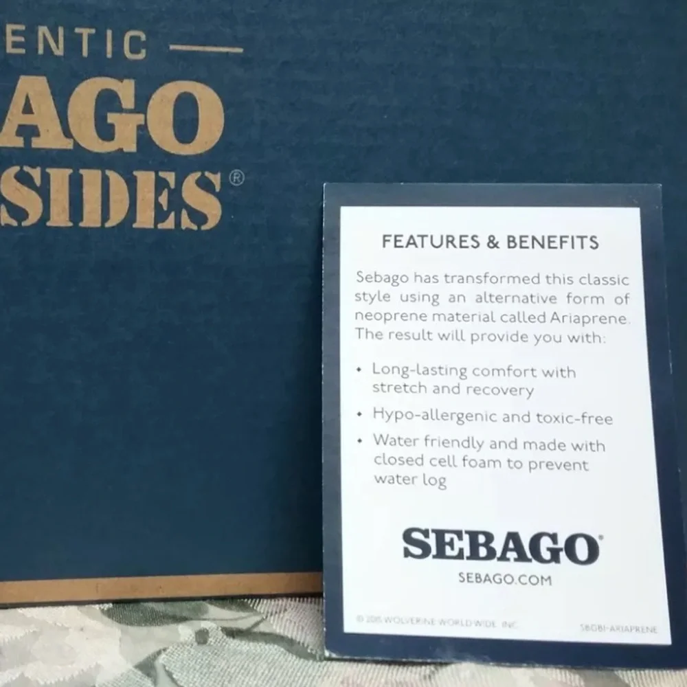 Sebago Black Boat Shoes with White Laces and Contrast Stitching